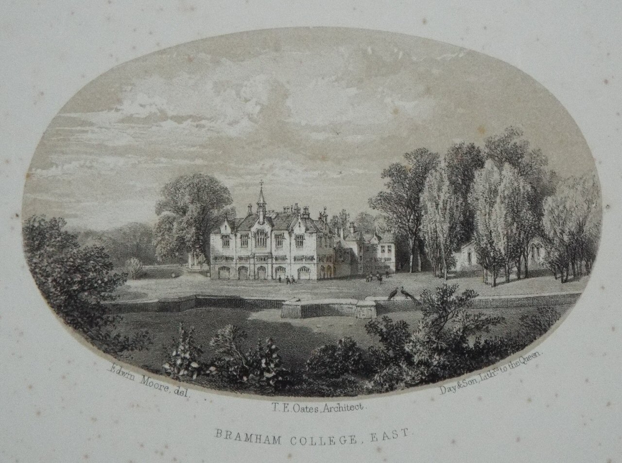 Lithograph - Bramham College, East.